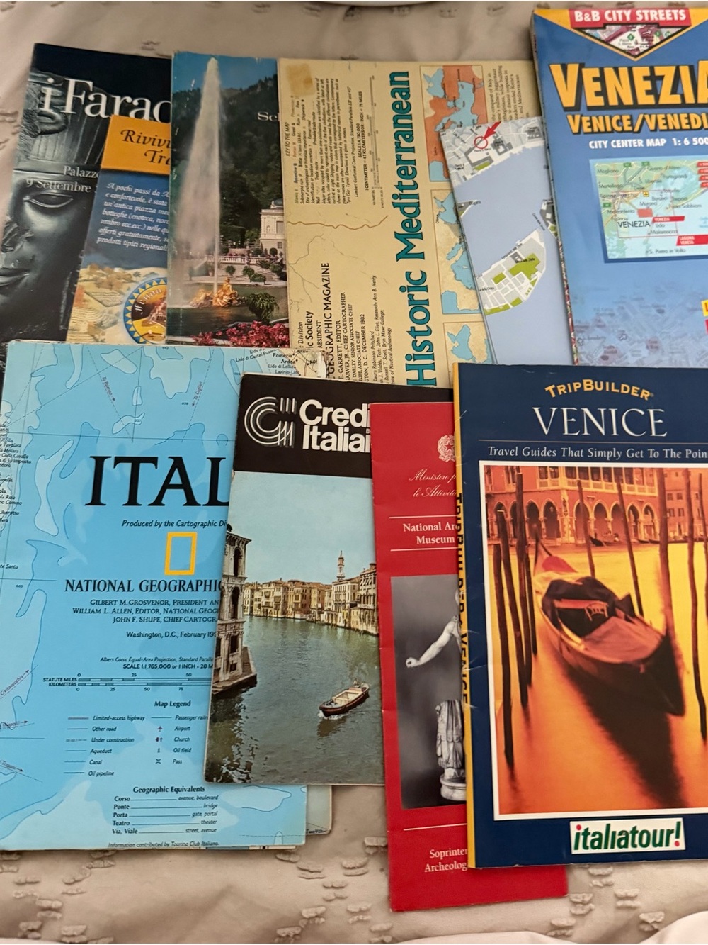 National Geographic collection of travel books vintage